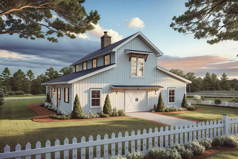 House Plan House Plan #33229 Angled Front Elevation