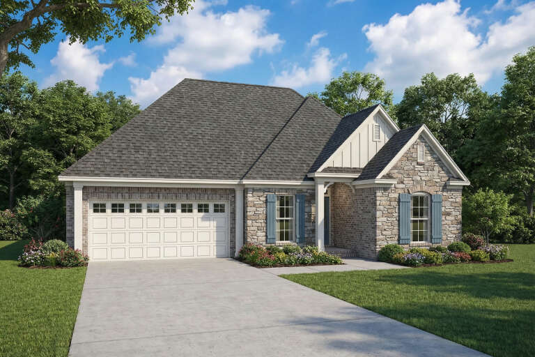 House Plan House Plan #3323 Angled Front Elevation