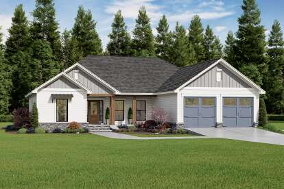 Modern Farmhouse House Plan #348-00338 Elevation Photo