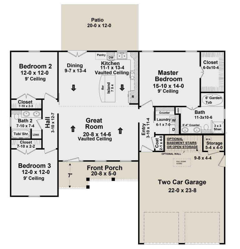 House Plan House Plan #33231 Drawing 1
