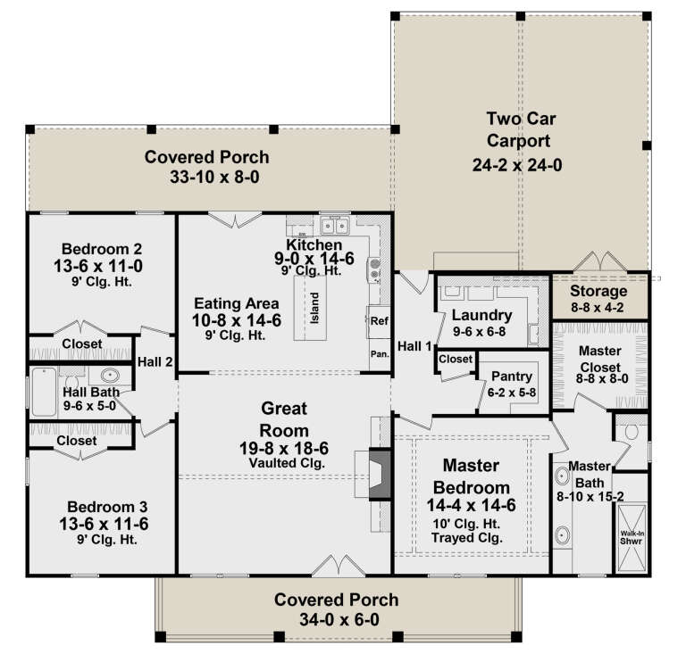 House Plan House Plan #33232 Drawing 1