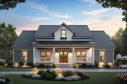 Modern Farmhouse House Plan #348-00340 Elevation Photo
