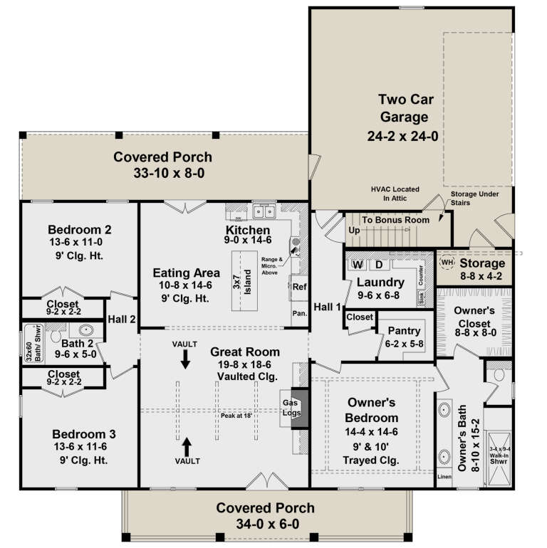 House Plan House Plan #33233 Drawing 1