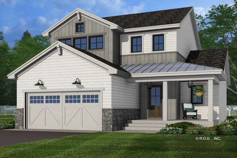 House Plan House Plan #33234 Angled Front Elevation