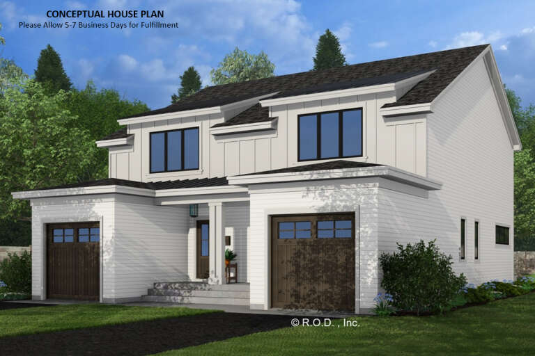 House Plan House Plan #33237 Angled Front Elevation