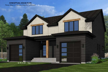 Modern House Plan #098-00608 Elevation Photo