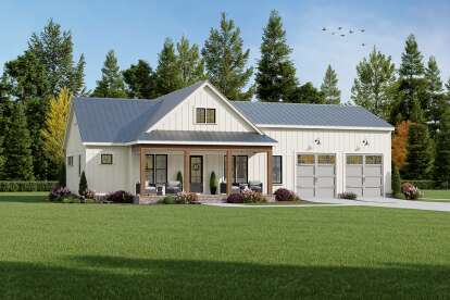 Barn House Plan #009-00447 Elevation Photo