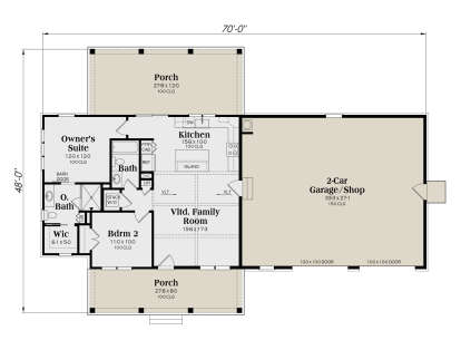 Main Floor for House Plan #009-00447