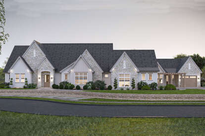 Modern Transitional House Plan #963-01147 Elevation Photo