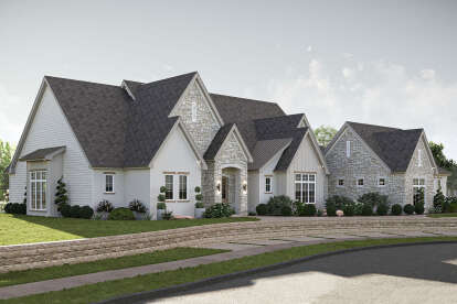 Modern Transitional House Plan #963-01147 Elevation Photo