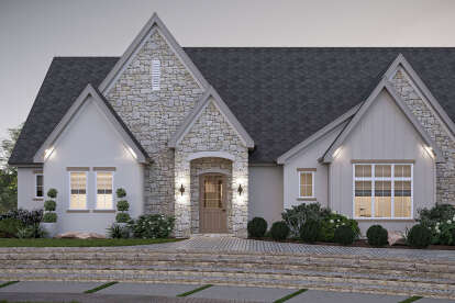 Modern Transitional House Plan #963-01147 Elevation Photo