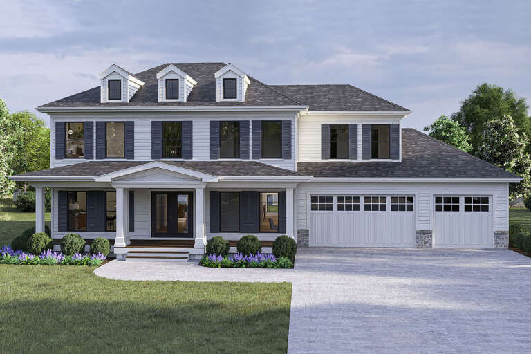 House Plan House Plan #33245 Angled Front Elevation