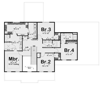 Second Floor for House Plan #963-01148