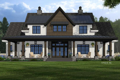 Modern Farmhouse House Plan #098-00614 Elevation Photo