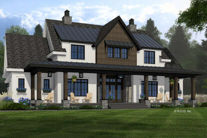 Modern Farmhouse House Plan #098-00614 Elevation Photo
