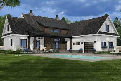 Modern Farmhouse House Plan #098-00614 Elevation Photo