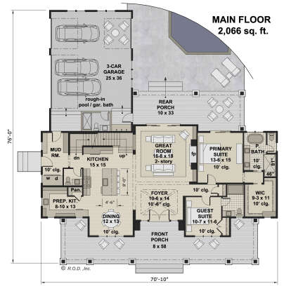 Main Floor  for House Plan #098-00614
