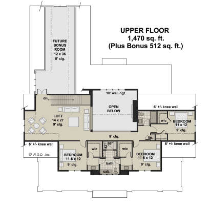 Second Floor for House Plan #098-00614