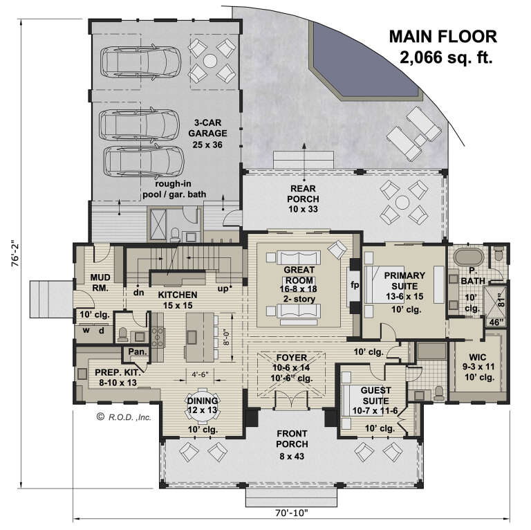 House Plan House Plan #33249 Drawing 1