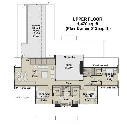 Second Floor for House Plan #098-00615