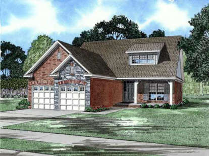 3 Bed, 2 Bath, 1535 Square Foot House Plan - #110-00161