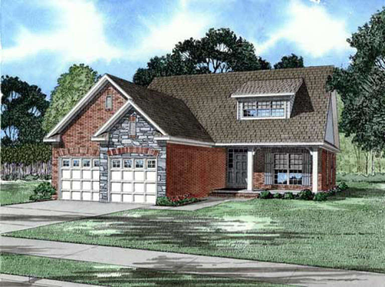Narrow Lot House Plan #110-00161 Elevation Photo