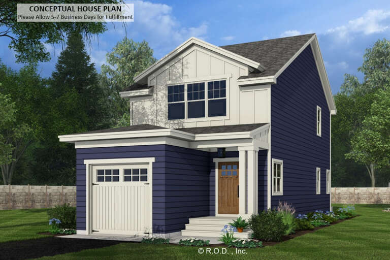 House Plan House Plan #33253 Angled Front Elevation
