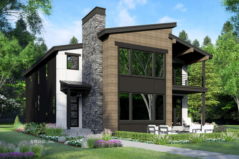House Plan House Plan #33255 Angled Front Elevation