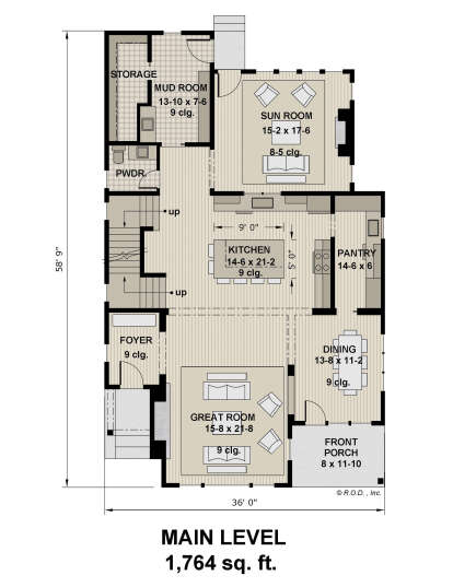 Main Floor  for House Plan #098-00620
