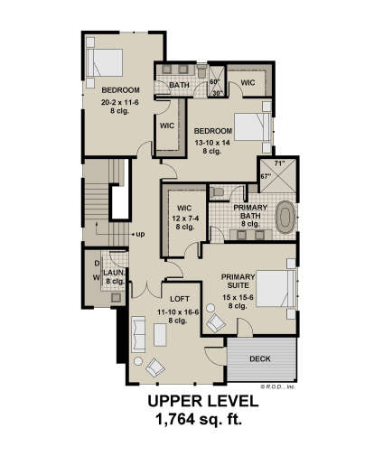 Second Floor for House Plan #098-00620