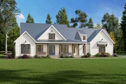 Modern Farmhouse House Plan #009-00448 Elevation Photo