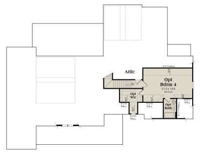 Optional Second Floor for House Plan #009-00448