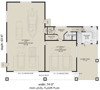 First Floor for House Plan #940-01302