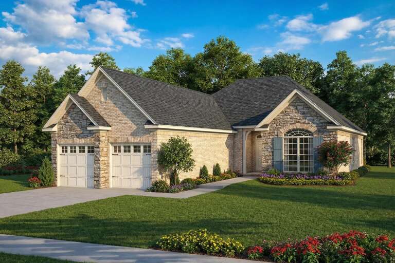 House Plan House Plan #3326 Angled Front Elevation