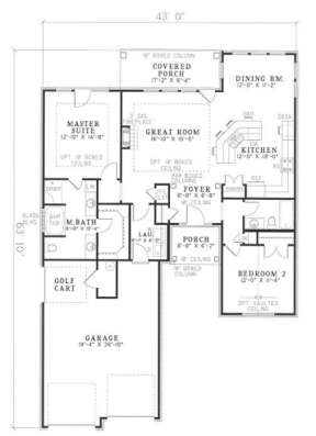 Floorplan 1 for House Plan #110-00162