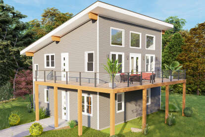 Modern House Plan #940-01305 Elevation Photo