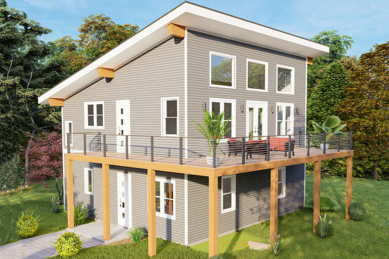 House Plan House Plan #33260 Angled Front Elevation