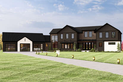 Modern Transitional House Plan #5032-00352 Elevation Photo
