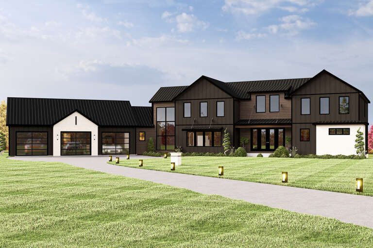 House Plan House Plan #33261 Angled Front Elevation