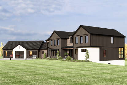 Modern Transitional House Plan #5032-00352 Elevation Photo