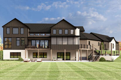 Modern Transitional House Plan #5032-00352 Elevation Photo