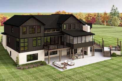 Modern Transitional House Plan #5032-00352 Elevation Photo
