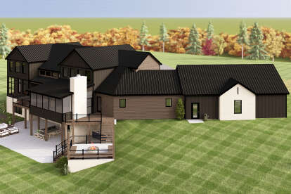 Modern Transitional House Plan #5032-00352 Elevation Photo