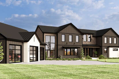 Modern Transitional House Plan #5032-00352 Elevation Photo