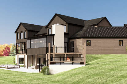 Modern Transitional House Plan #5032-00352 Elevation Photo