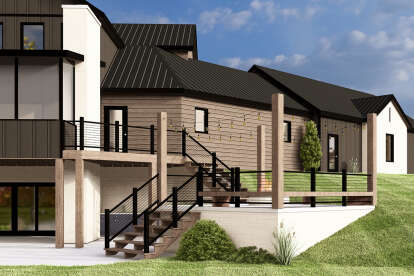 Modern Transitional House Plan #5032-00352 Elevation Photo