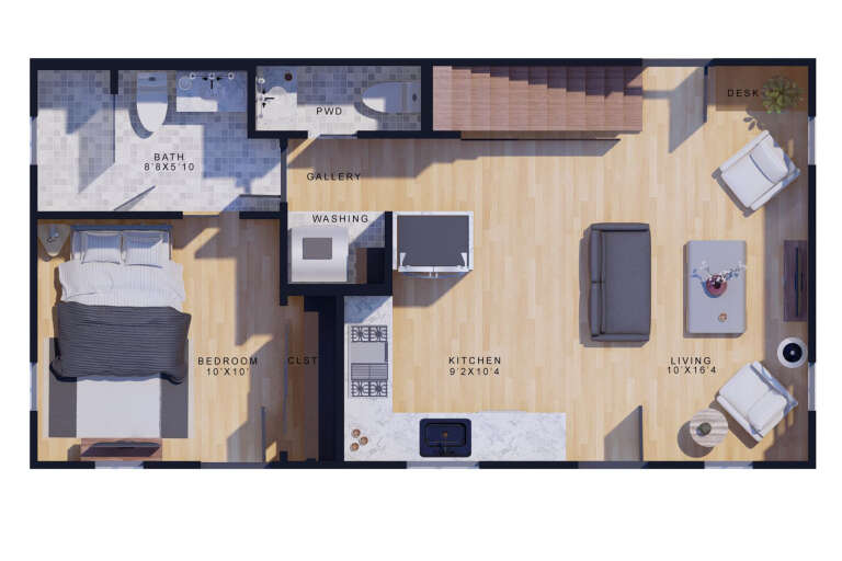 House Plan House Plan #33266 Drawing 1