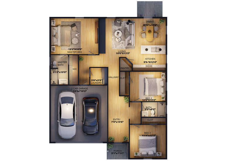 House Plan House Plan #33267 Drawing 1