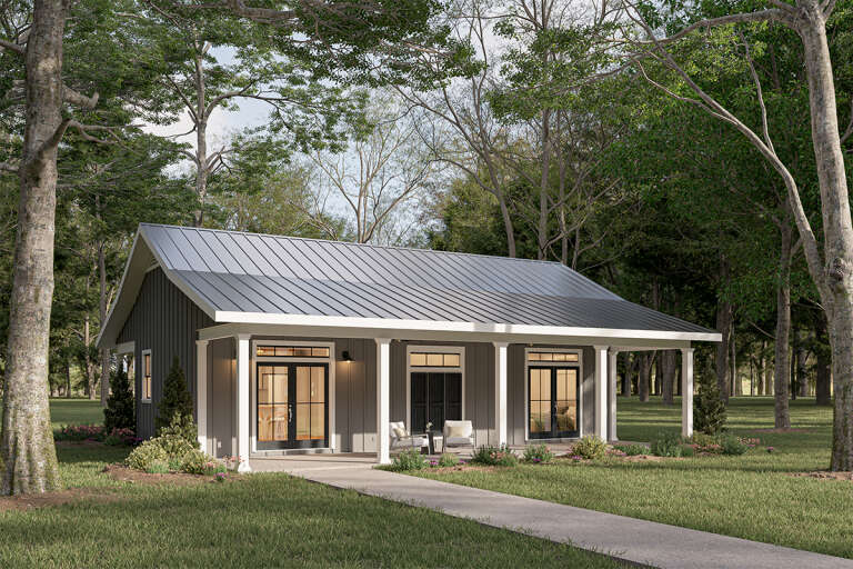 House Plan House Plan #33268 Angled Front Elevation