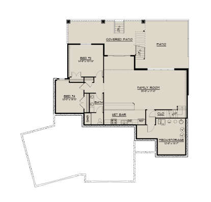 Basement for House Plan #5032-00354